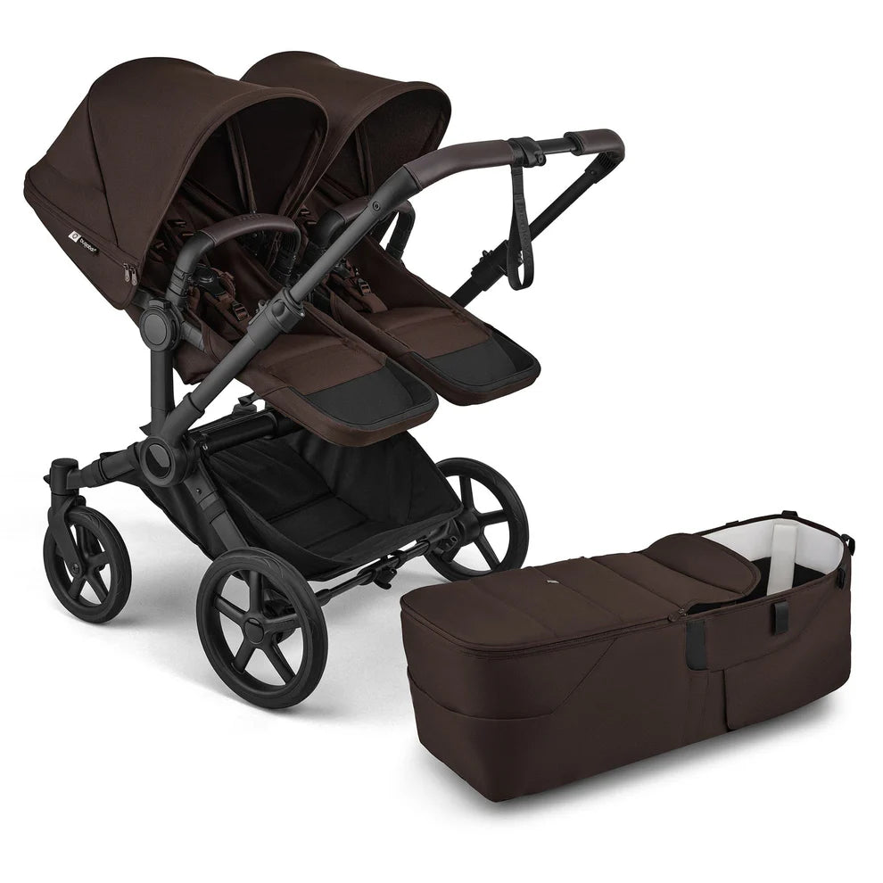 Bugaboo Donkey 6 Double Stroller -Black/Cocoa Brown/Cocoa Brown Bugaboo