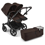 Bugaboo Donkey 6 Double Stroller -Black/Cocoa Brown/Cocoa Brown Bugaboo