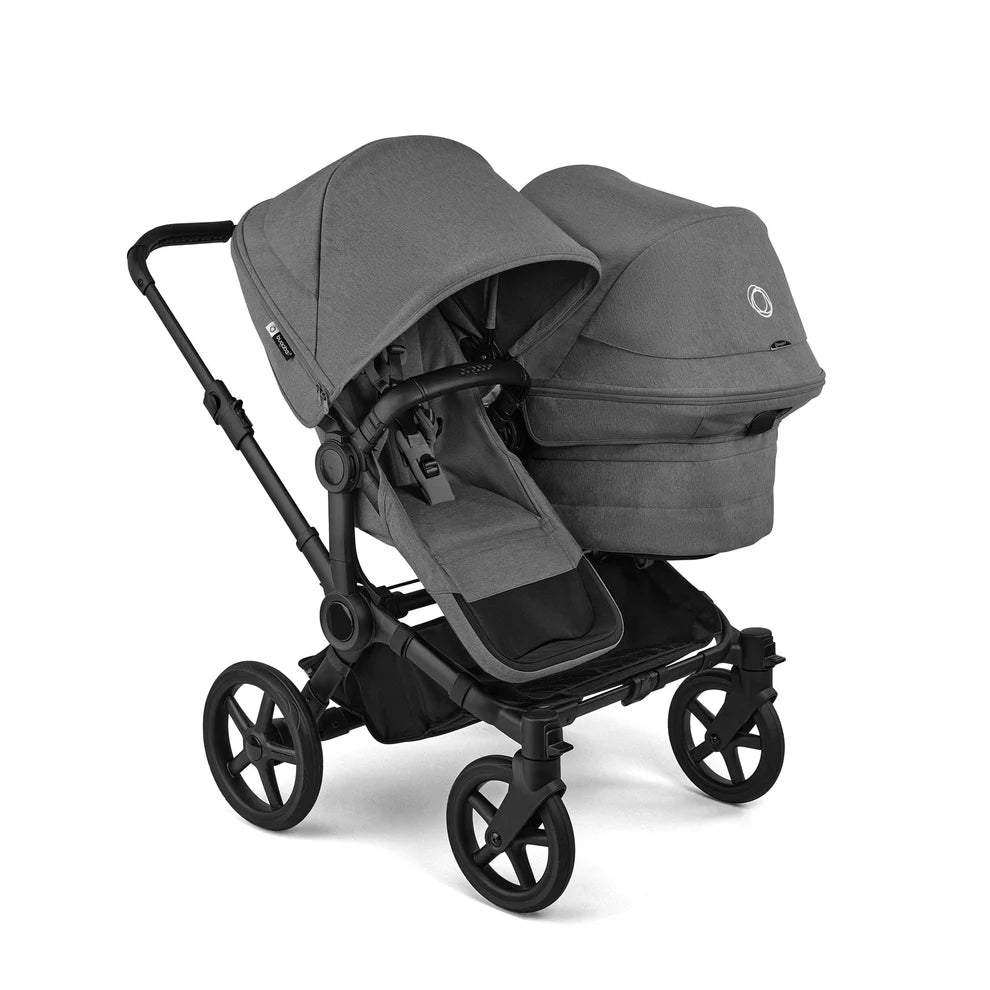 Bugaboo Donkey 6 Double Stroller - Black/Moon Grey/Moon Grey Bugaboo