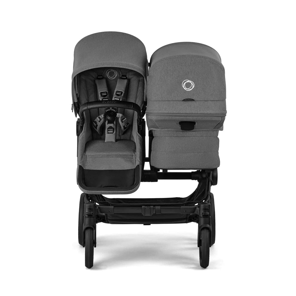 Bugaboo Donkey 6 Double Stroller - Black/Moon Grey/Moon Grey Bugaboo