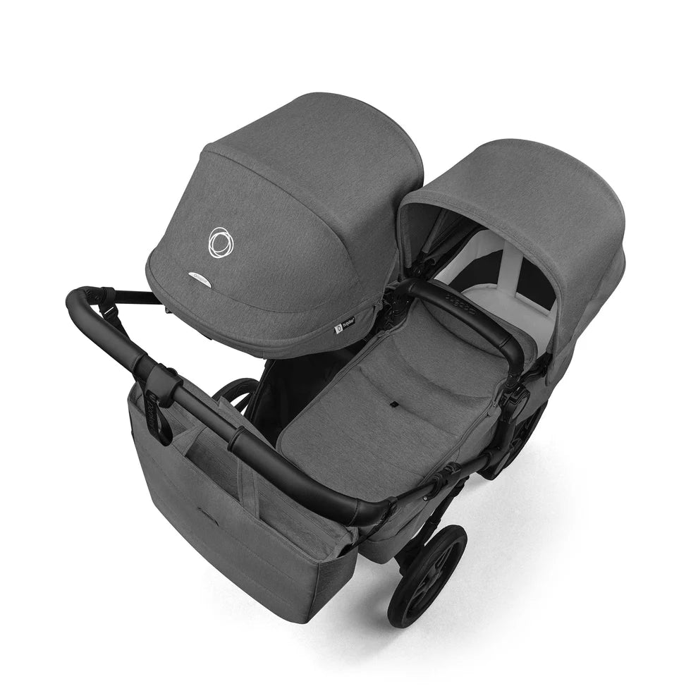 Bugaboo Donkey 6 Double Stroller - Black/Moon Grey/Moon Grey Bugaboo