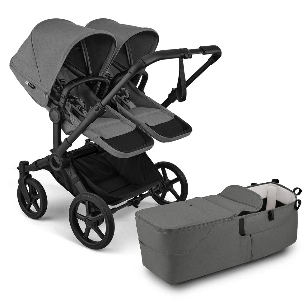 Bugaboo Donkey 6 Double Stroller - Black/Moon Grey/Moon Grey Bugaboo