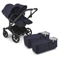 Bugaboo Donkey 6 Twin Stroller Bundle - Black/Deep Indigo/Deep Indigo Bugaboo