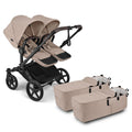 Bugaboo Donkey 6 Twin Stroller - Black/Desert Taupe/Desert Taupe Melange Bugaboo