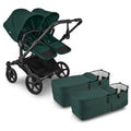 Bugaboo Donkey 6 Twin Stroller - Black/Fern Green/Fern Green Bugaboo
