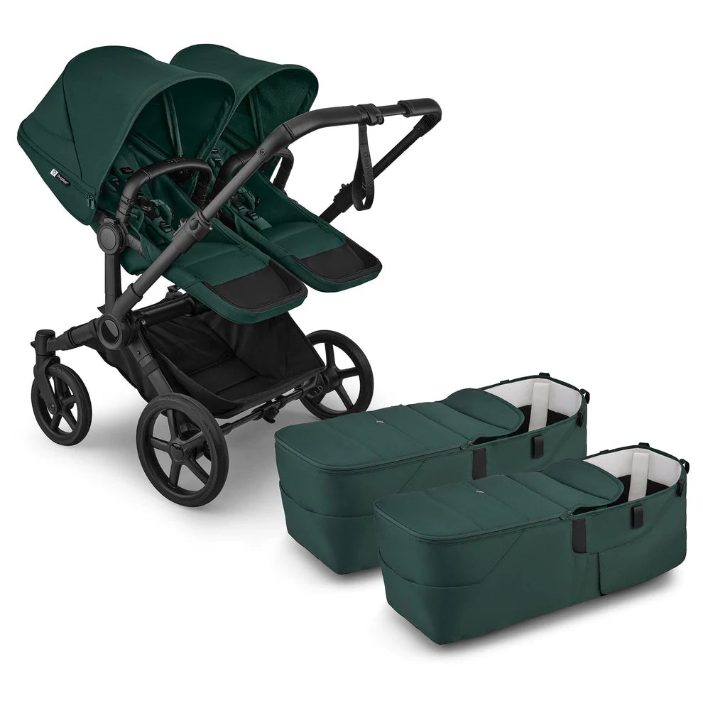Bugaboo Donkey 6 Twin Stroller - Black/Fern Green/Fern Green Bugaboo