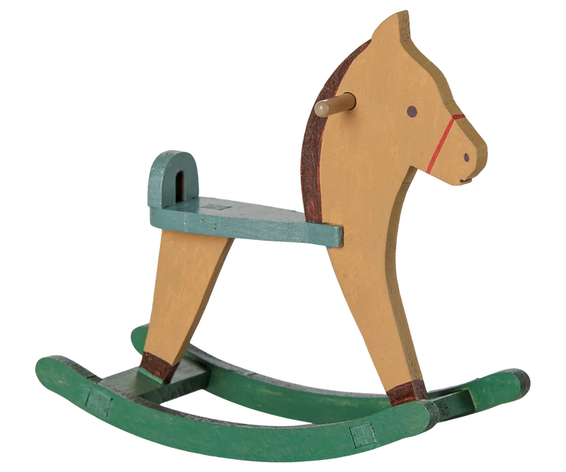 Maileg Rocking horse, Mouse - Light Brown Maileg