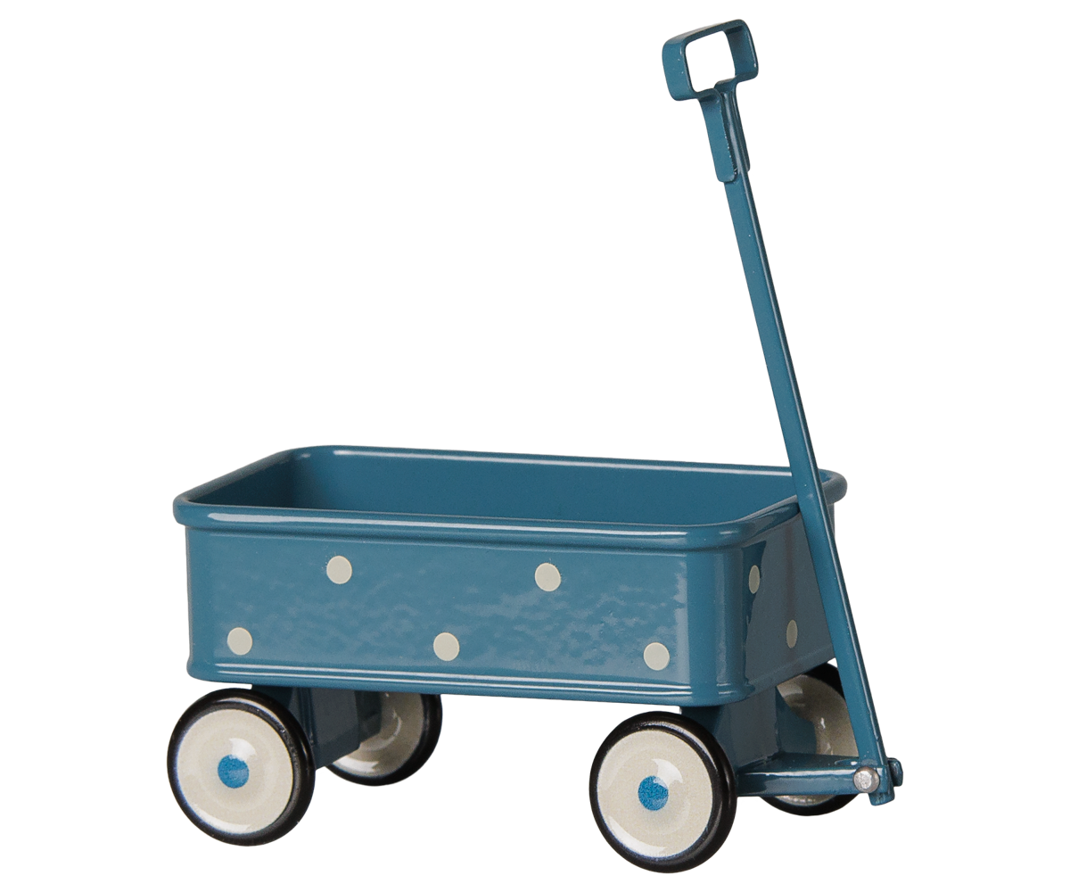 Maileg Wagon, Mouse - Blue Maileg