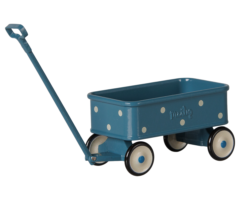 Maileg Wagon, Mouse - Blue Maileg
