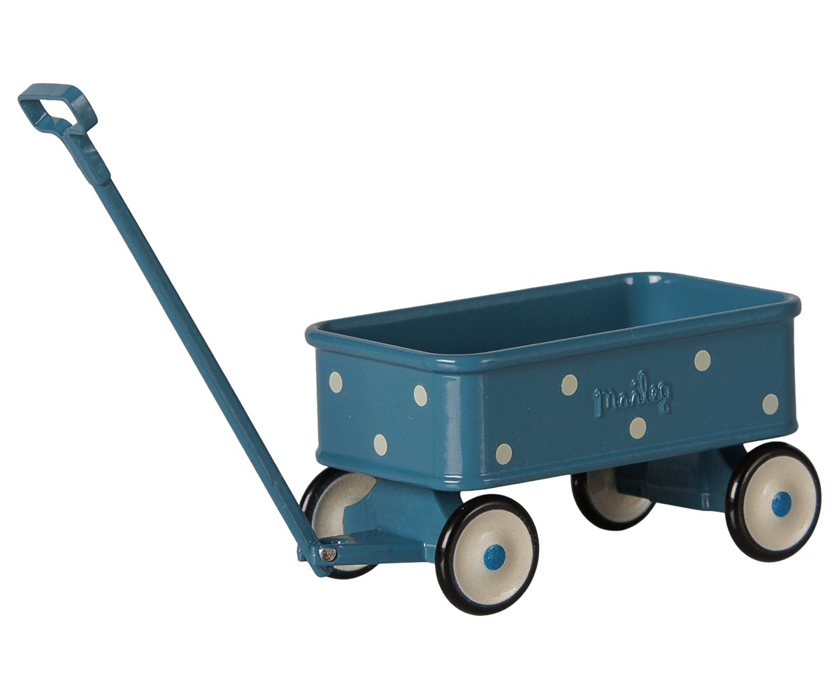Maileg Wagon, Mouse - Blue Maileg