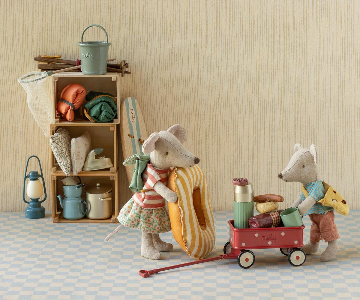 Maileg Wagon, Mouse - Red Maileg