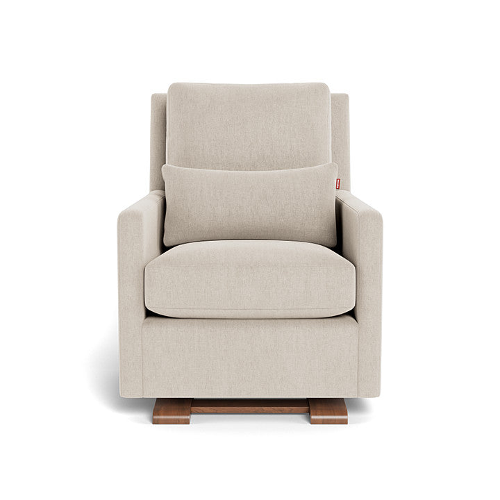 Monte Como Glider - Dune Heathered Fabric with Walnut Base Monte