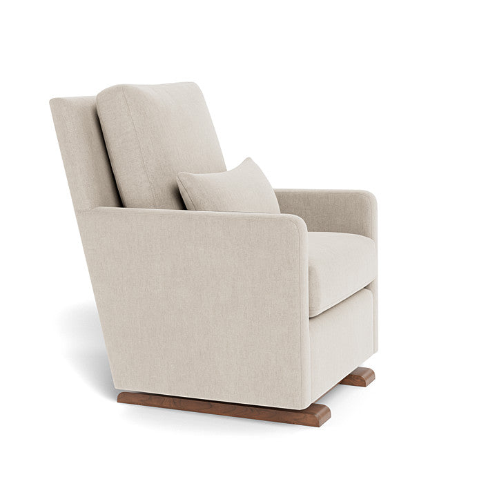 Monte Como Glider - Dune Heathered Fabric with Walnut Base Monte