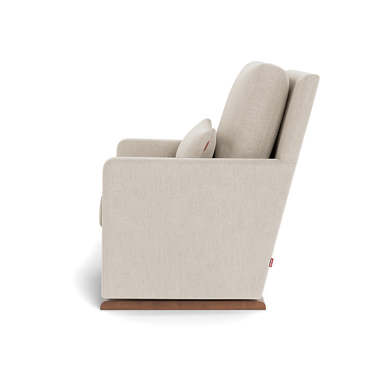 Monte Como Glider - Dune Heathered Fabric with Walnut Base Monte