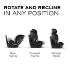 Cybex Callisto G 360° Rotating All-in-One Convertible Car Seat - Moon Black Cybex