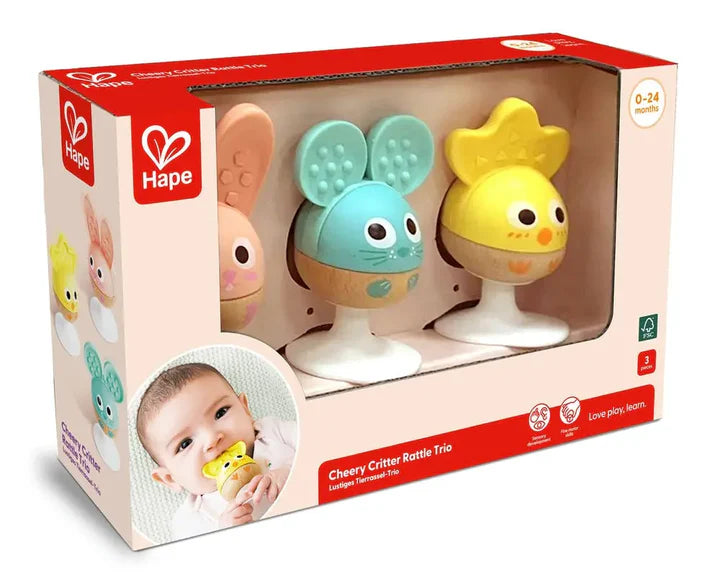 Hape Cheery Critter Rattle Trio Hape