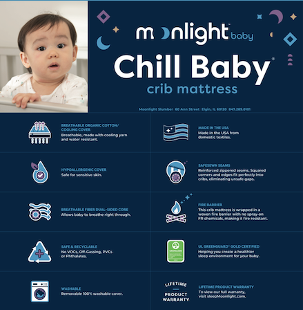 Moonlight Slumber Chill Baby Crib Mattress Moonlight Slumber