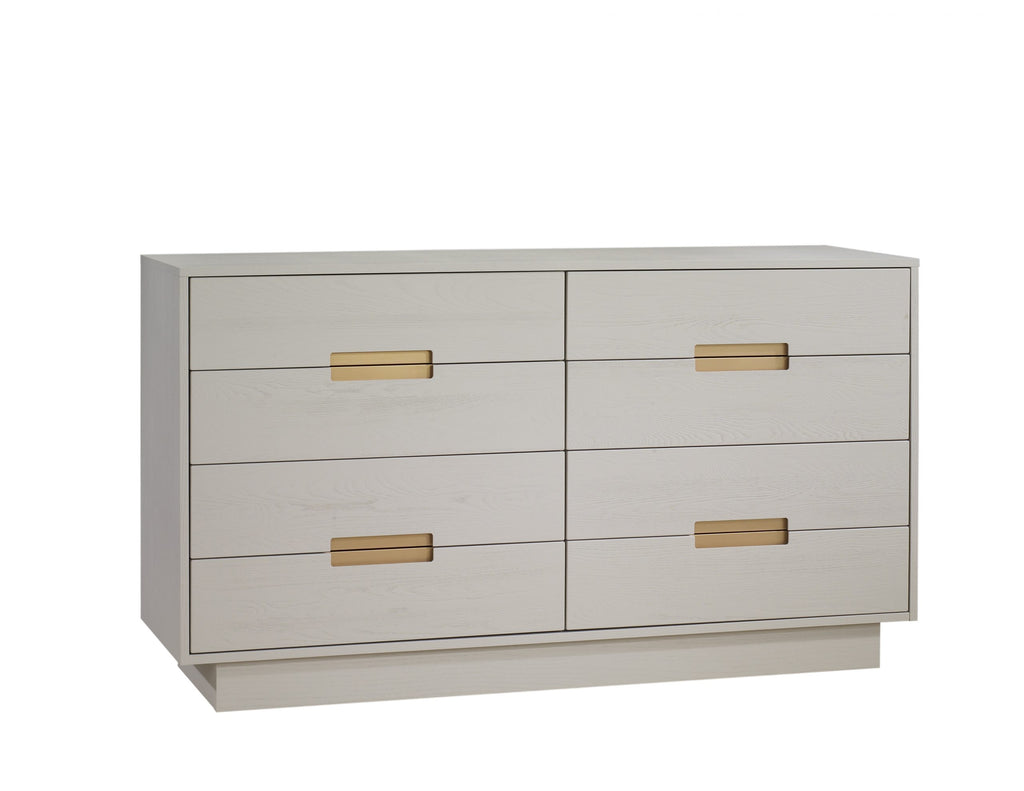 Natart Juvenile Como 8 Drawer Double Dresser 52" - Dove Natart