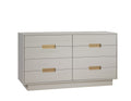 Natart Juvenile Como 8 Drawer Double Dresser 52" - Dove Natart