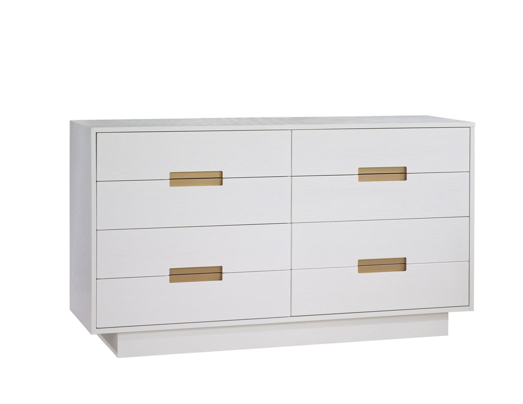 Natart Juvenile Como 8 Drawer Double Dresser 52’’ - White Natart