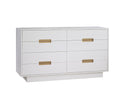 Natart Juvenile Como 8 Drawer Double Dresser 52’’ - White Natart