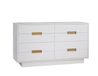 Natart Juvenile Como 8 Drawer Double Dresser 52’’ - White Natart