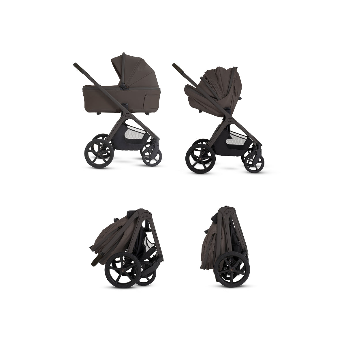 Silver Cross Cove 2 Compact Bassinet - Chocolate Silver Cross