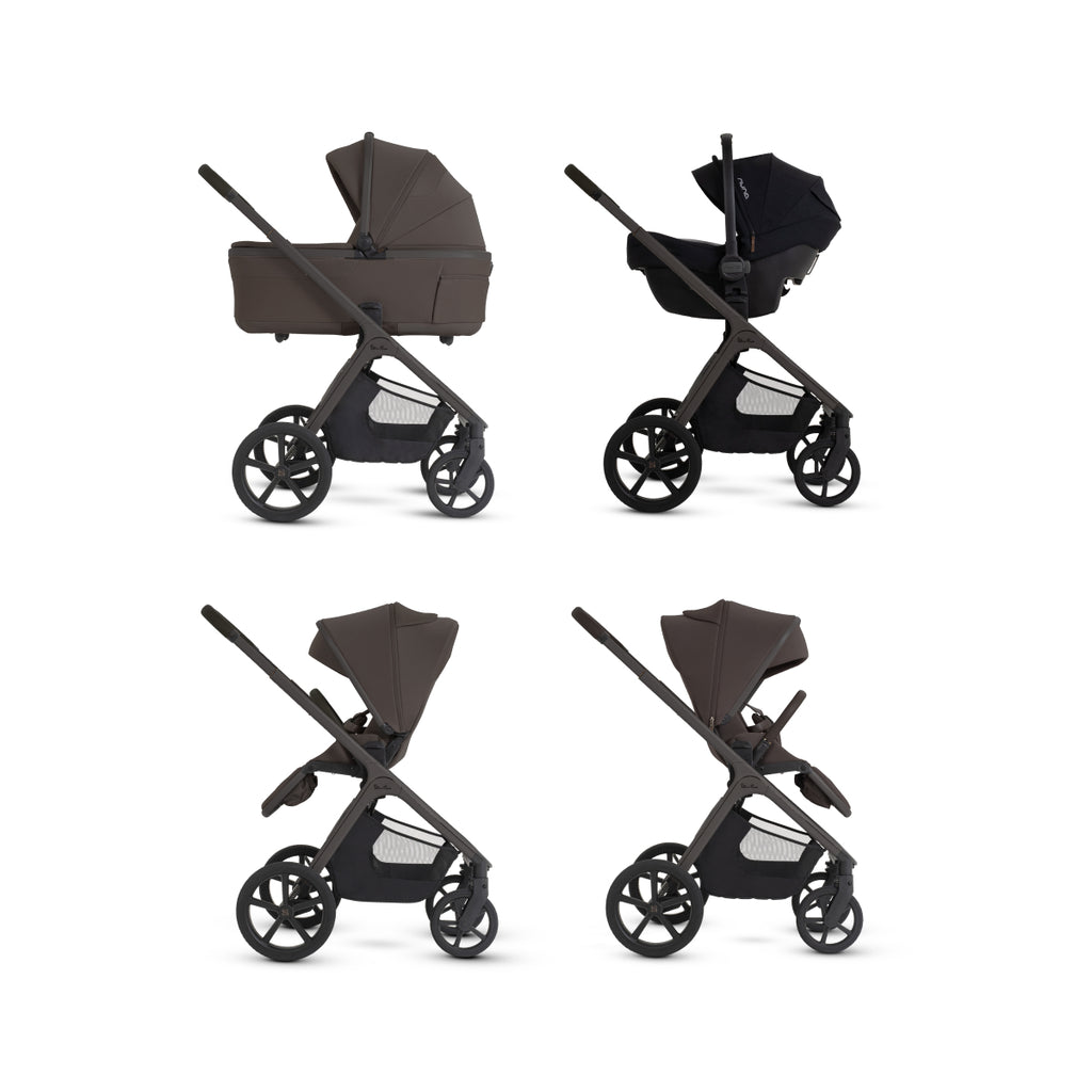 Silver Cross Cove 2 Compact Bassinet - Chocolate Silver Cross