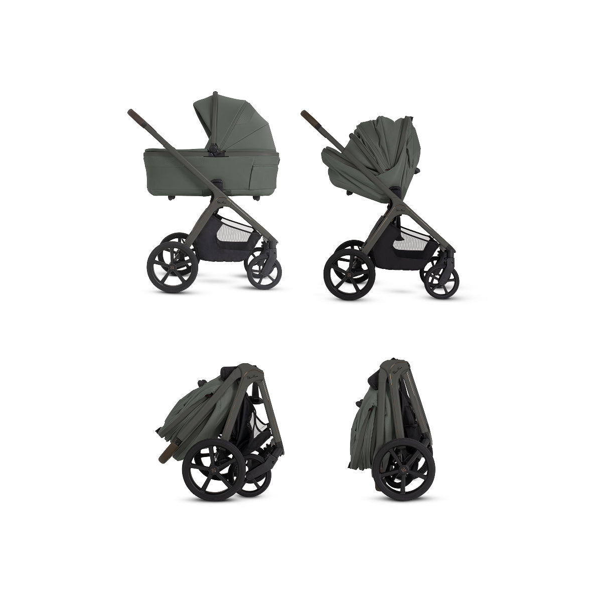 Silver Cross Cove 2 Compact Bassinet - Pewter Silver Cross