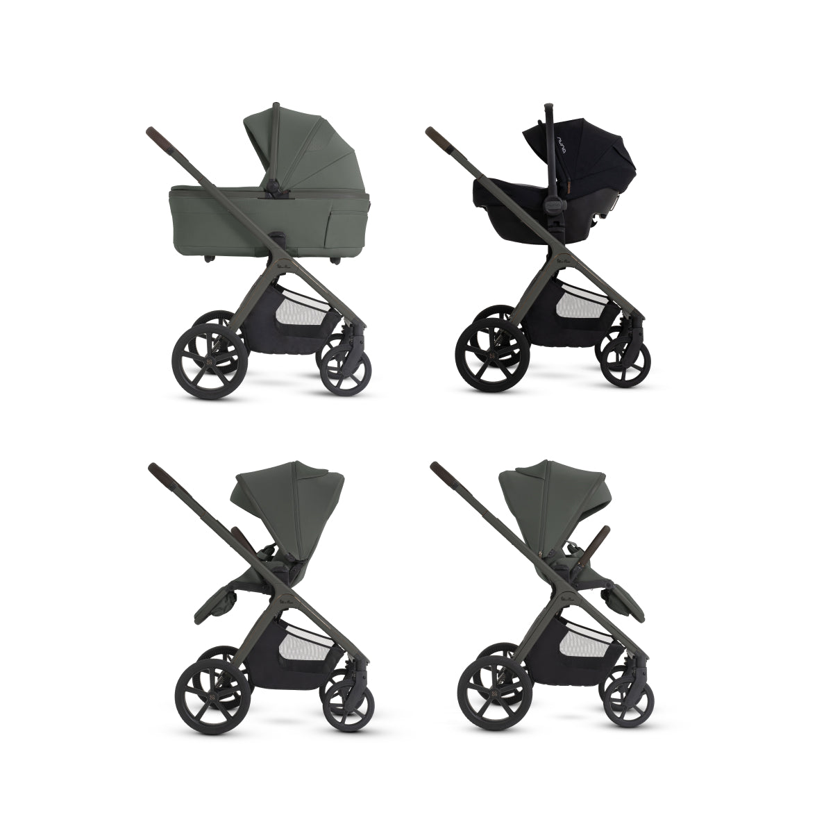 Silver Cross Cove 2 Compact Bassinet - Pewter Silver Cross