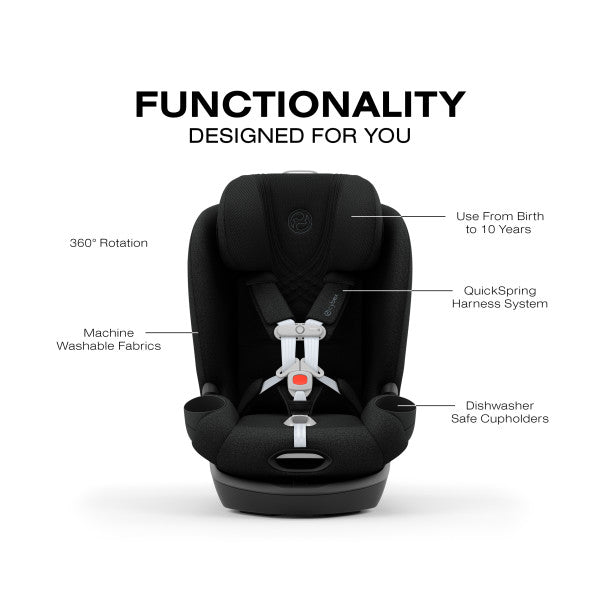 Cybex Callisto T 360 Rotating All-in-One Convertible Car Seat - Sepia Black Cybex