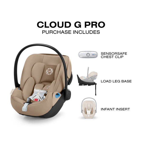 CYBEX Cloud G Pro Comfort Extend Infant Car Seat - Almond Beige Cybex