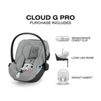 CYBEX Cloud G Pro Comfort Extend Infant Car Seat - Stone Grey Cybex