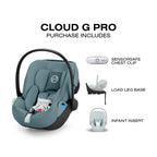 CYBEX Cloud G Pro Comfort Extend Infant Car Seat - Stormy Blue Cybex