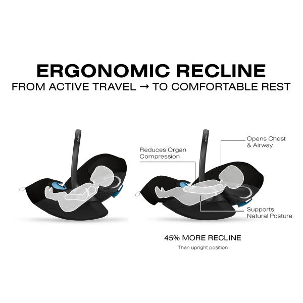 CYBEX Cloud G Pro Comfort Extend Infant Car Seat - Moon Black Cybex