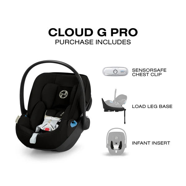 CYBEX Cloud G Pro Comfort Extend Infant Car Seat - Moon Black Cybex