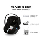CYBEX Cloud G Pro Comfort Extend Infant Car Seat - Moon Black Cybex