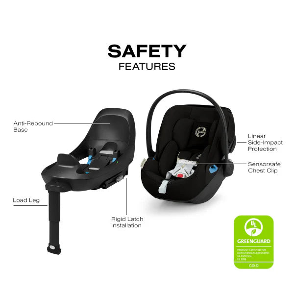 CYBEX Cloud G Pro Comfort Extend Infant Car Seat - Moon Black Cybex