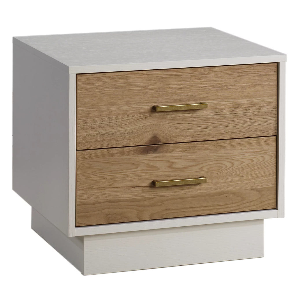 Natart Juvenile Como Naturale Nightstand - White/Rustic Oak Natart