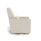 Monte Grano Glider Recliner - Dune Heathered Fabric with Gold Swivel Base Monte