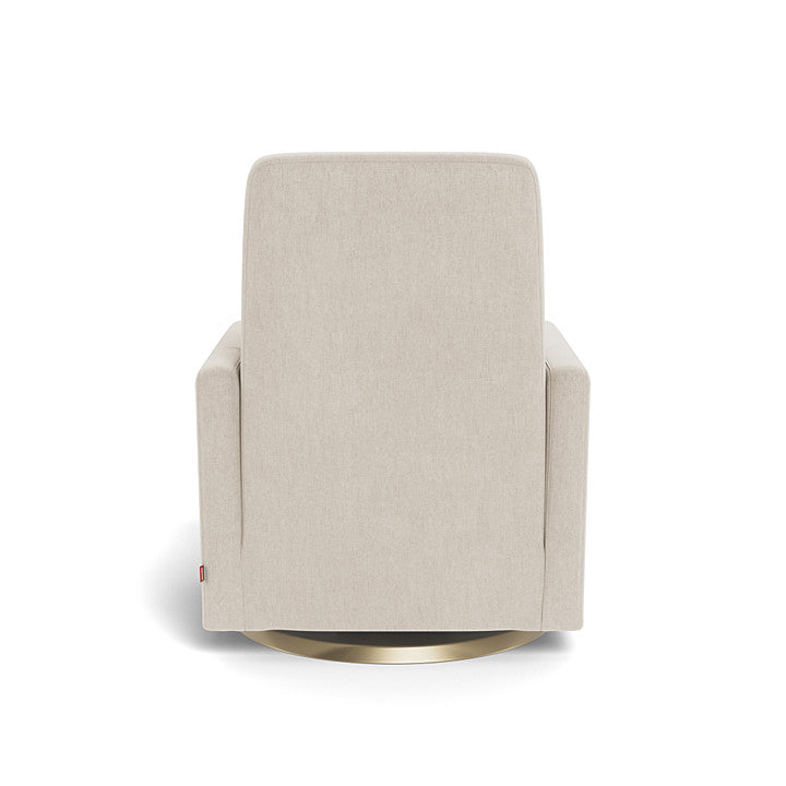 Monte Grano Glider Recliner - Dune Heathered Fabric with Gold Swivel Base Monte