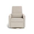 Monte Grano Glider Recliner - Dune Heathered Fabric with Gold Swivel Base Monte