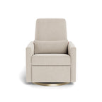 Monte Grano Glider Recliner - Dune Heathered Fabric with Gold Swivel Base Monte