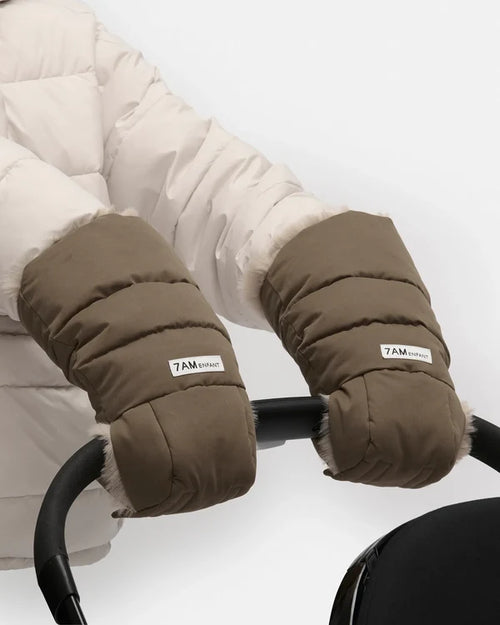 7AM Enfant Warmmuffs Helsinki - Moss Brown Faux Fur (One Size) 7 a.m. Enfant