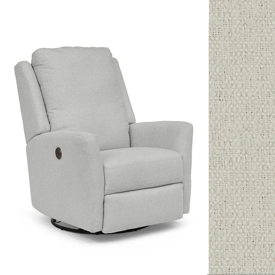 Storytime by Best Chairs Heatherly Power Swivel Glider Recliner - Cotton Best Chairs