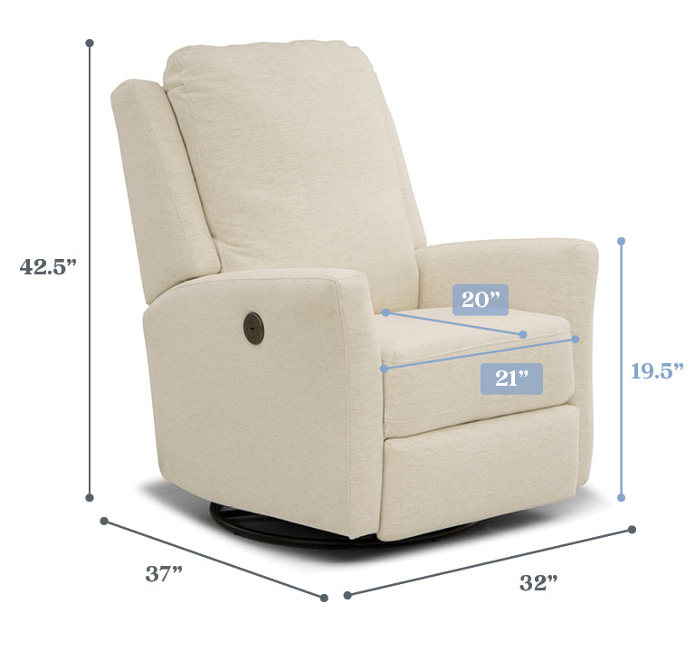 Storytime by Best Chairs Heatherly Swivel Glider Recliner - Eggshell (28569) Best Chairs