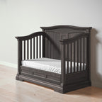 Romina Furniture Imperio Solid Back Convertible Crib - Nocello Romina Furniture