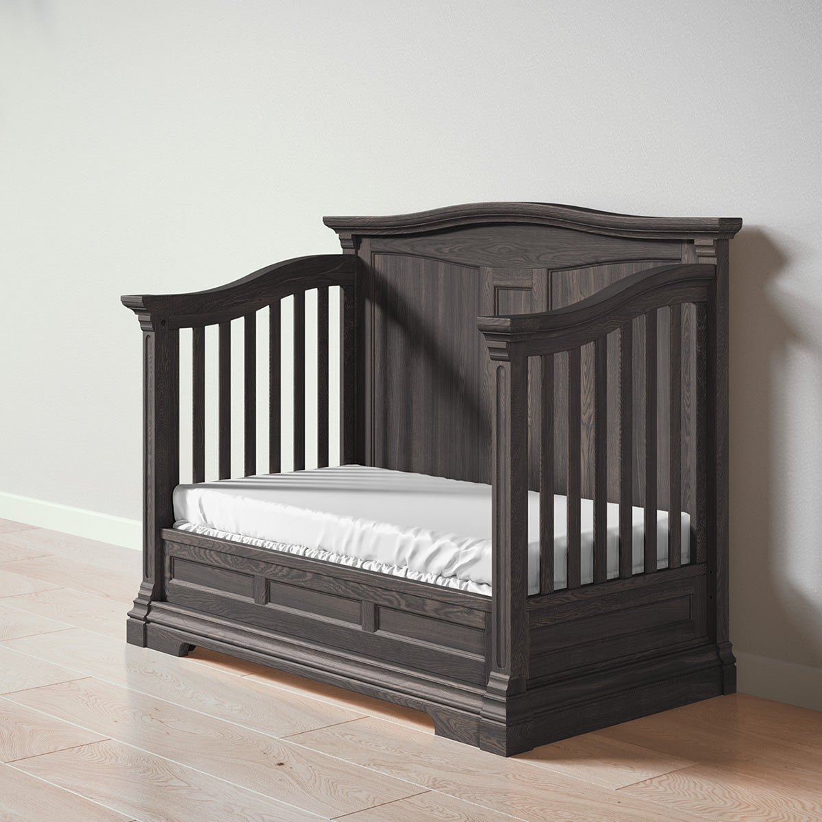 Romina Furniture Imperio Solid Back Convertible Crib - Nocello Romina Furniture