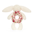 Jellycat Blossom Cream Bunny 'Berry' Ring Rattle Jellycat