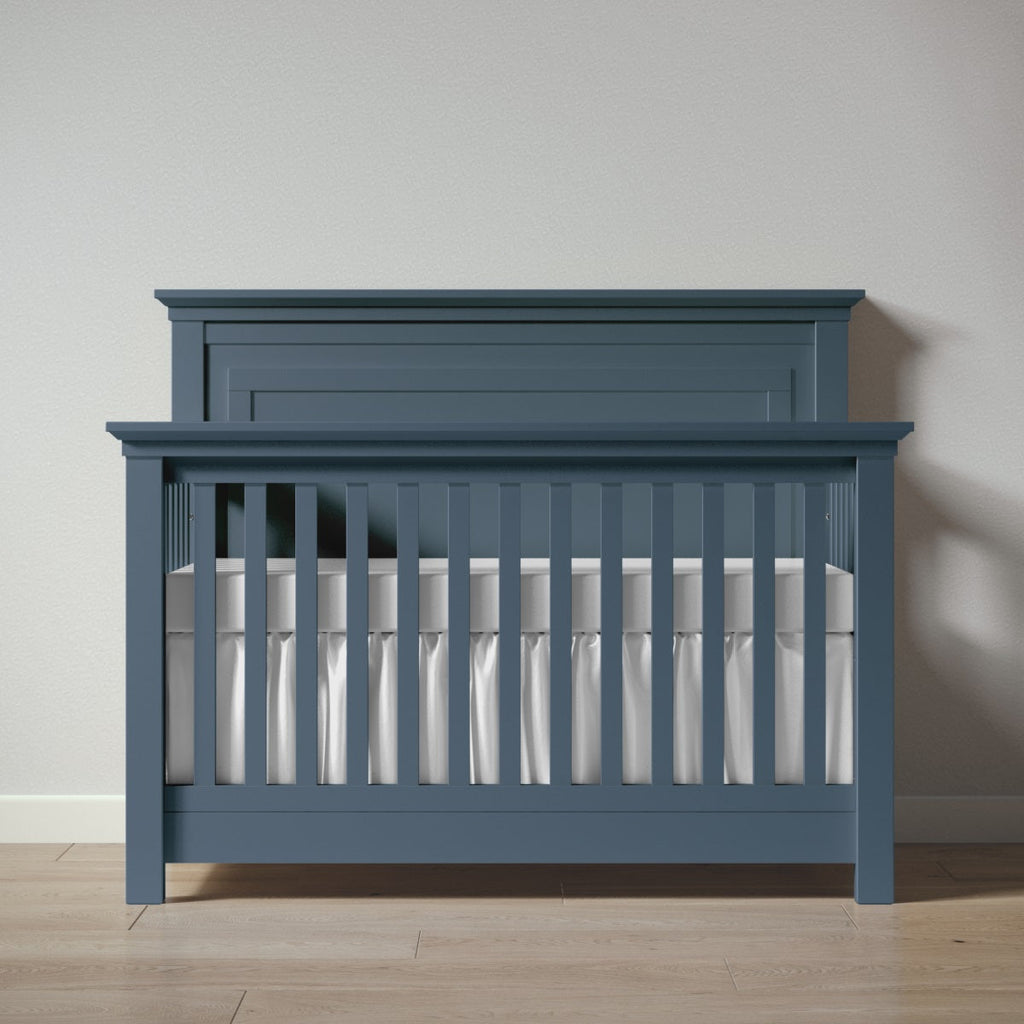 Romina Furniture Karisma Solid Back Convertible Crib - Navy Romina Furniture